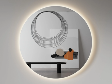 GRAFFI - Round wall-mounted mirror with integrated lighting by ARTELINEA - view 2