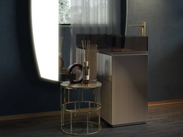 PLISSÉ - Floor-standing single crystal vanity unit by ARTELINEA - view 2