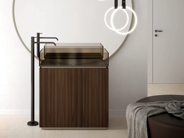 PLISSÉ LEGNO - Floor-standing single wooden vanity unit by ARTELINEA - view 2