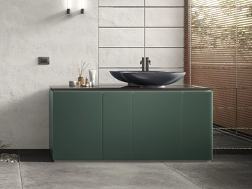 FUSION - Floor-standing sectional crystal vanity unit with doors by ARTELINEA - view 2
