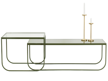 TATI LOUNGE - Rectangular glass high side table by ASPLUND - view 2