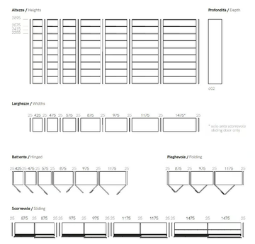 CRYSTAL - Sectional wardrobe without doors by Adok - view 3