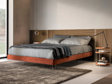 CARRÈ - Double bed with integrated lighting by Adok - view 2