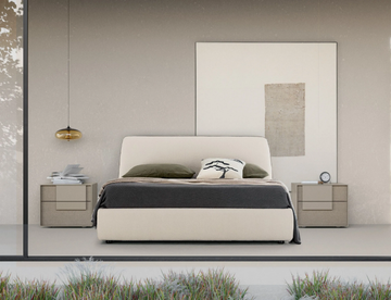 CHLOE - Fabric double bed with upholstered headboard by Adok - view 3
