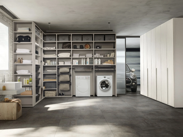 INTERMEZZO - Sectional wooden laundry room cabinet by Adok - view 2