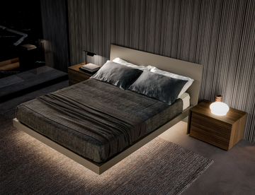 SIRIO - BEAUTY - Wooden storage bed with integrated lighting by Adok - view 3
