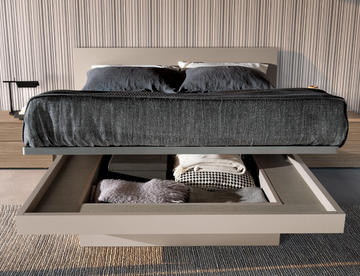 SIRIO - BEAUTY - Wooden storage bed with integrated lighting by Adok - view 2