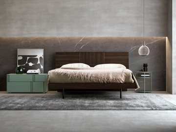 SIRIO - Wooden double bed by Adok - view 2