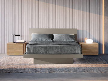 SIRIO - Wooden bed with integrated lighting by Adok - view 2