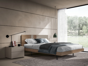 BLADE - Wooden double bed by Adok - view 2