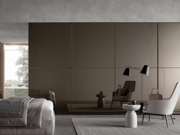 SQUARE - Mirrored glass wardrobe with sliding doors by Adok - view 2