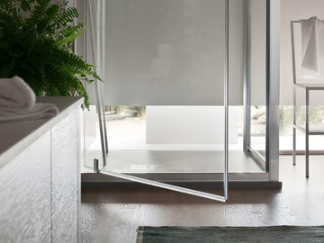 A6 - Corner glass shower cabin with pivot door by Arcom - view 3