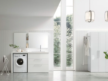 I_WASH - COMPOSITION 07 - Wooden laundry room cabinet by Arcom - view 2