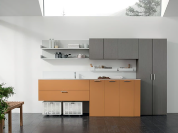 I_WASH - COMPOSITION 09 - Wooden laundry room cabinet by Arcom - view 3
