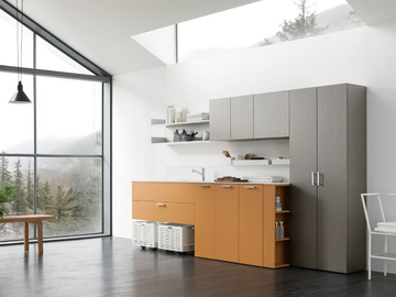 I_WASH - COMPOSITION 09 - Wooden laundry room cabinet by Arcom - view 2