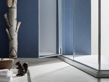 S6 - Corner glass shower cabin with pivot door by Arcom - view 3