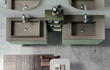 SOUL - COMPOSITION 14 - Double lacquered wall-mounted vanity unit by Arcom - view 3