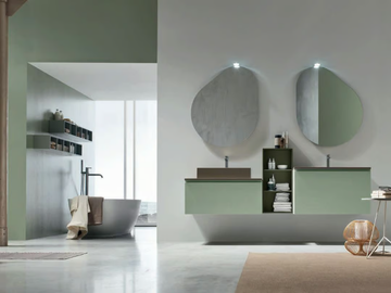 SOUL - COMPOSITION 14 - Double lacquered wall-mounted vanity unit by Arcom - view 2