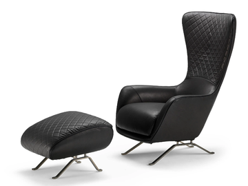 SIN SEATY - Leather armchair high-back by Arketipo - view 2