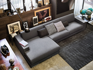 BEST - Fabric sofa with chaise longue by Arketipo - view 3