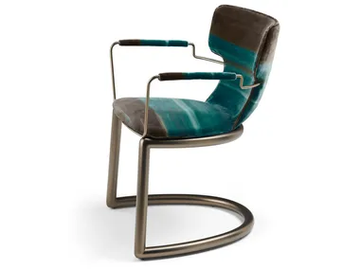 AMY - Cantilever fabric chair with armrests by Arketipo - view 2
