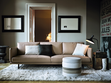 RAIL - 3 seater leather sofa by Arketipo - view 3