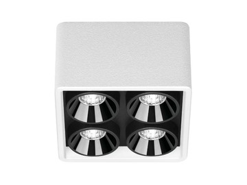 BLACK FOSTER MICRO SURFACE 2X2 - Multiple LED aluminium spotlight by Arkoslight - view 3