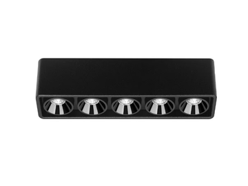 BLACK FOSTER MICRO SURFACE 5 - Multiple LED aluminium spotlight by Arkoslight - view 2