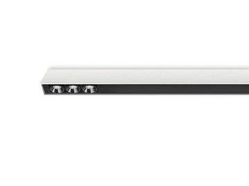 BLACK FOSTER MICRO CUSTOM SURFACE 3 - Ceiling mounted linear lighting profile for downlights by Arkoslight - view 3
