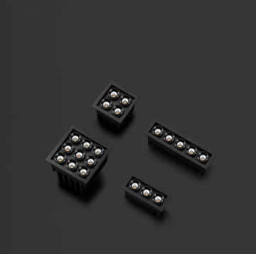 BLACK FOSTER MICRO RECESSED 2X2 - Recessed LED multiple aluminium spotlight by Arkoslight - view 3