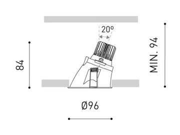 GAP ASYMMETRIC - Recessed LED aluminium spotlight by Arkoslight - view 3