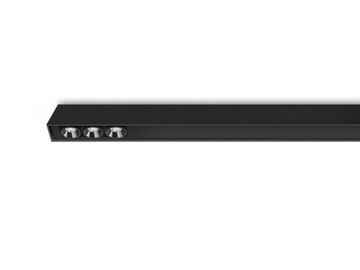 BLACK FOSTER MICRO CUSTOM SURFACE 3 - Ceiling mounted linear lighting profile for downlights by Arkoslight - view 2