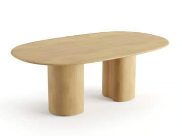 GHIA 74 - Oval wooden table by Arper - view 2