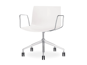CATIFA 53 - Swivel chair with armrests with 5-spoke base by Arper - view 2