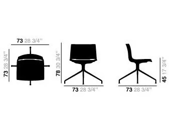 CATIFA 53 - NEW EDITION - Trestle-based leather chair by Arper - view 3