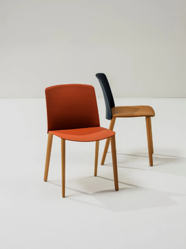 MIXU - Polypropylene and plywood chair with oak legs by Arper - view 3