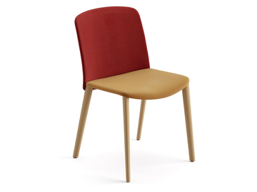 MIXU - Upholstered fabric chair with oak legs by Arper - view 2