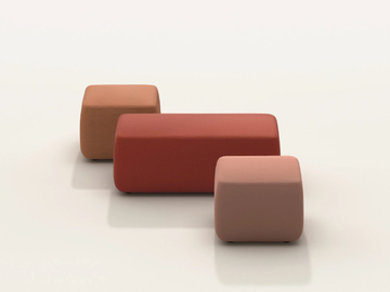 PIX CUBO - Square fabric pouf by Arper - view 3
