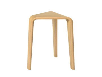 PLY - Low oak stool by Arper - view 2