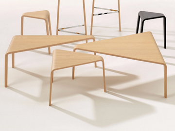 PLY - Oak coffee table by Arper - view 2