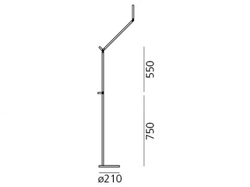 DEMETRA PROFESSIONAL - LED reading technopolymer floor lamp by Artemide - view 3
