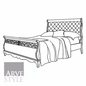 FENICE - Solid wood double bed with tufted headboard by Arvestyle - view 3