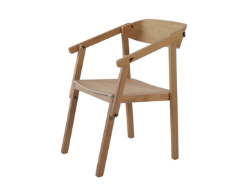 ATELIER - Oak chair with armrests by Askia - view 2