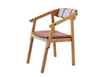 ATELIER - Leather chair with integrated cushion by Askia - view 2