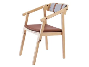 ATELIER - Stackable leather chair with integrated cushion by Askia - view 2
