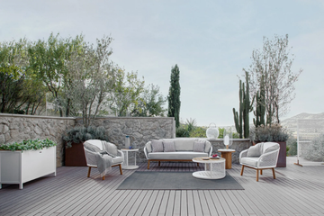 CYRANO - 2 seater fabric and aluminium garden sofa by Atmosphera - view 3