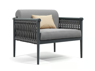 DANDY 2.0 - Garden fabric easy chair with armrests by Atmosphera - view 2
