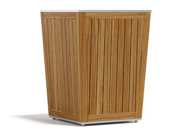 DESERT - High teak garden vase by Atmosphera - view 2