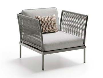 FLASH - Fabric garden armchair with armrests by Atmosphera - view 2