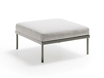 FLASH - Square fabric garden pouf by Atmosphera - view 2